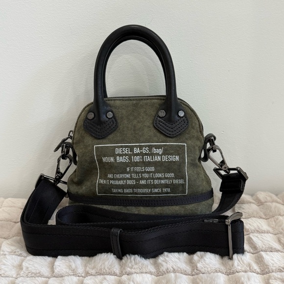 Diesel Handbags - DIESEL MINI GREEN DENIM BAG W/STRAP